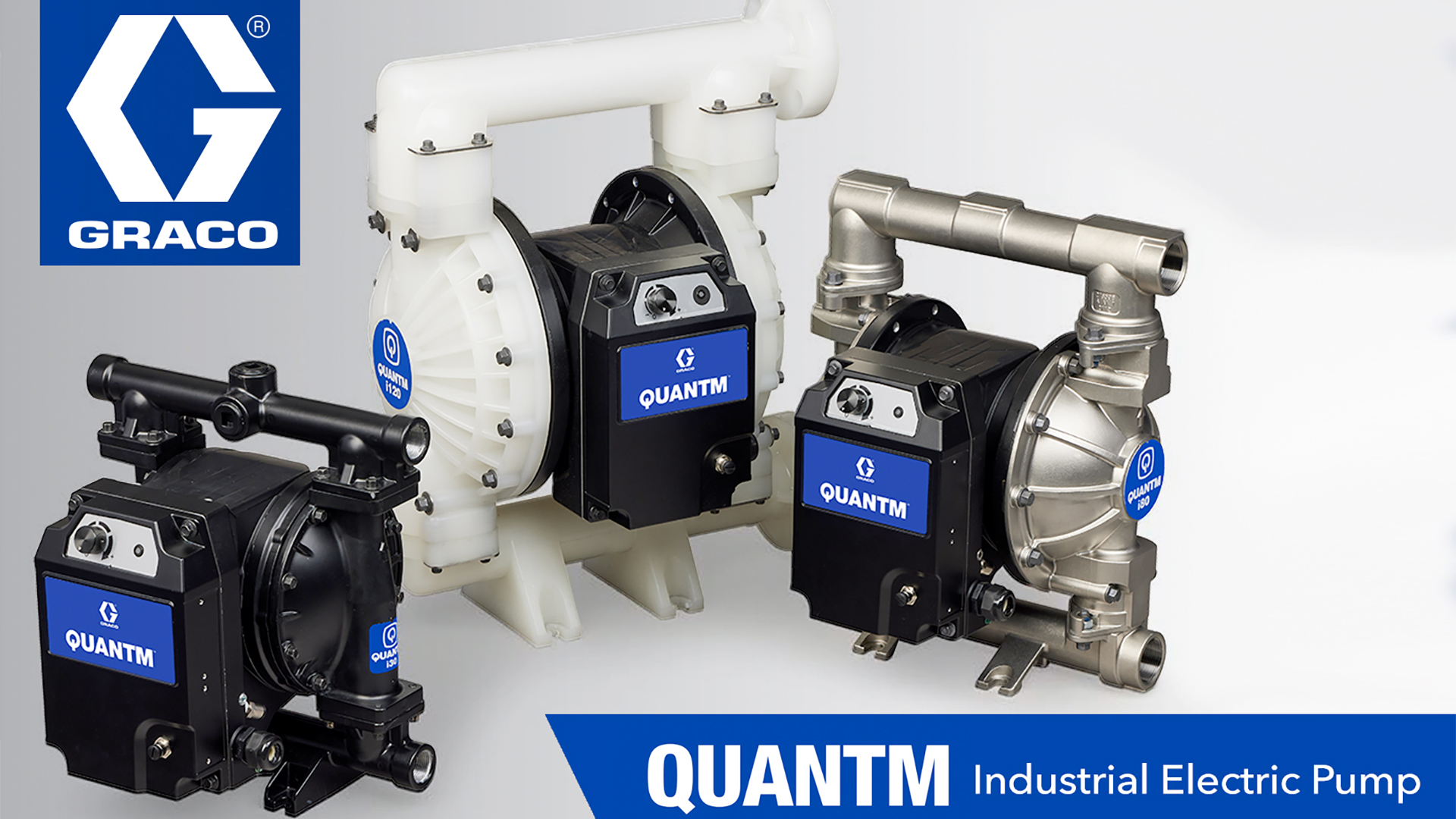 Motor eléctrico GRACO QUANTM — bomba de doble diafragma